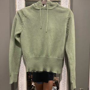 Jones New York Sport Green Knit Hoodie